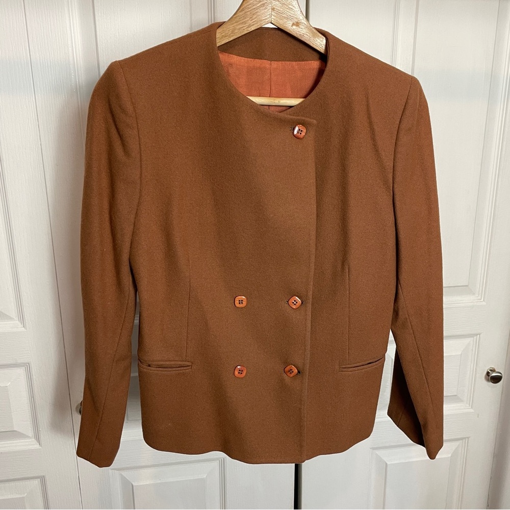 Wool Blend Jacket & Skirt Suit